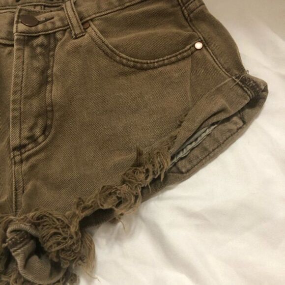 Mustard Seed Distressed High Rise Button Fly Short - Picture 8 of 12